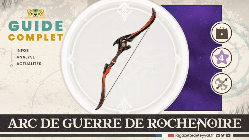 Arc de guerre de rochenoire Genshin Impact, guide complet, farm, personnages conseillés