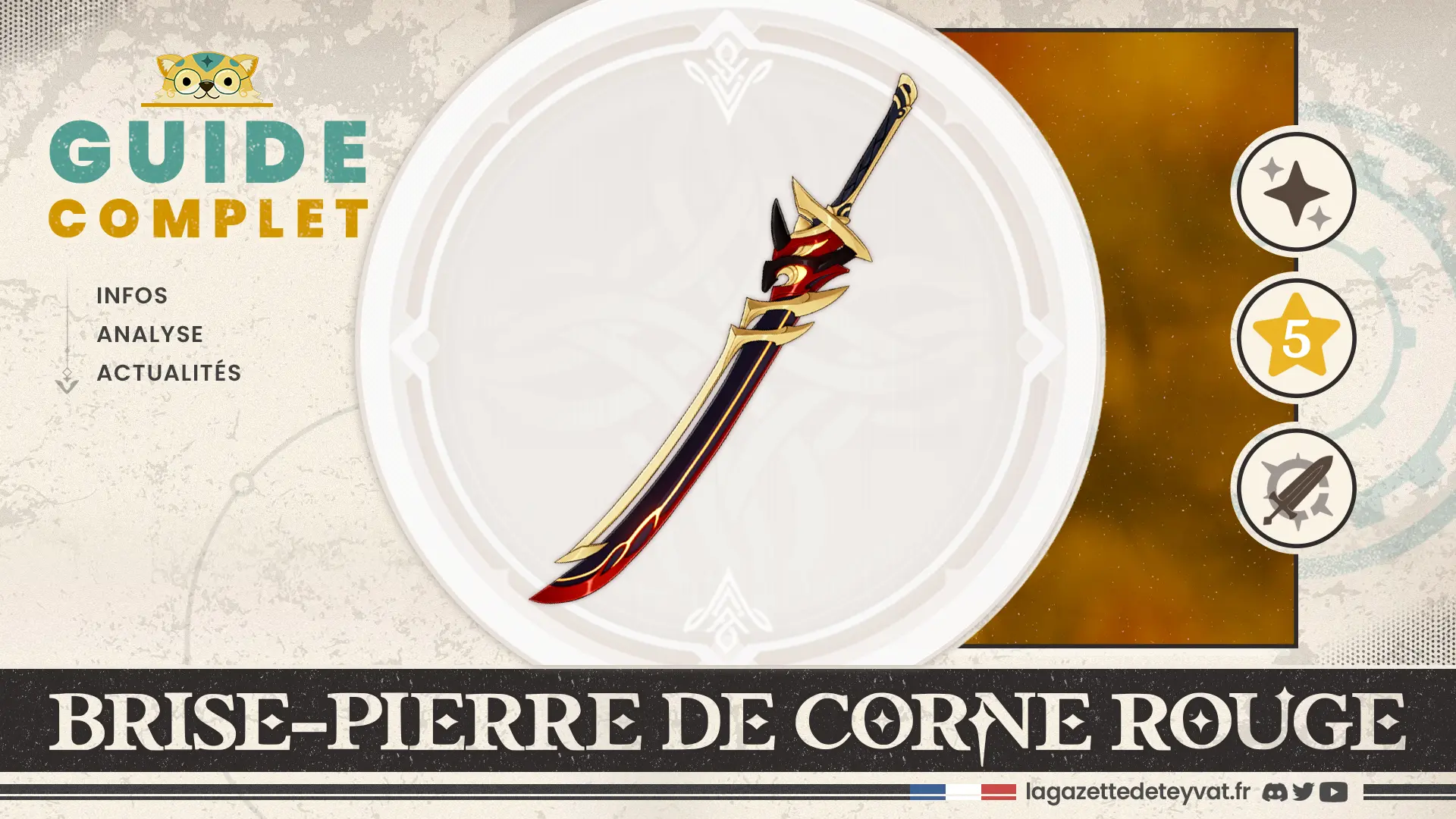 Brise-pierre de corne rouge Genshin Impact, guide complet, farm, personnages conseillés