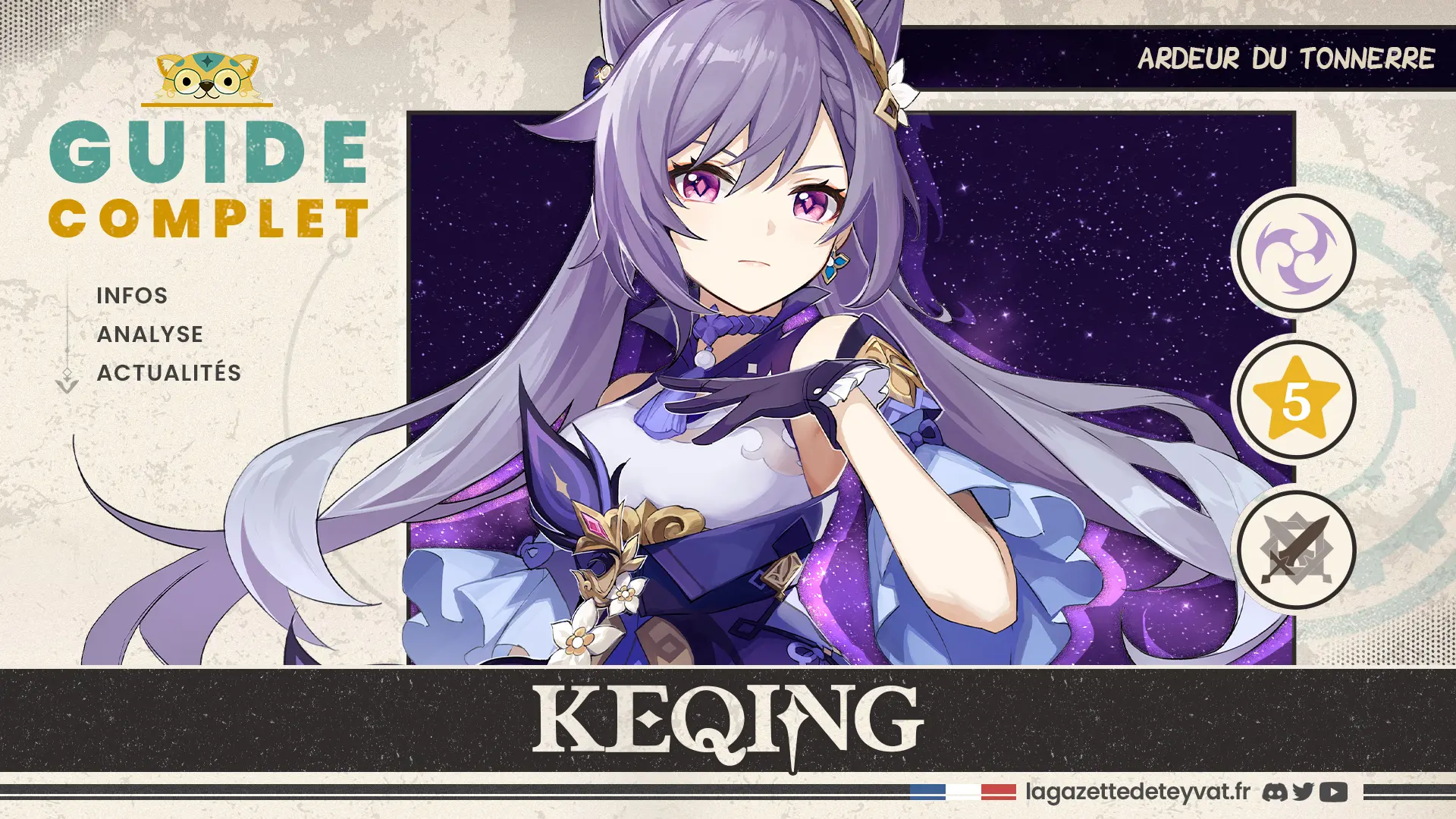 Keqing Genshin Impact, guide complet, farm, build, synergies, rotations