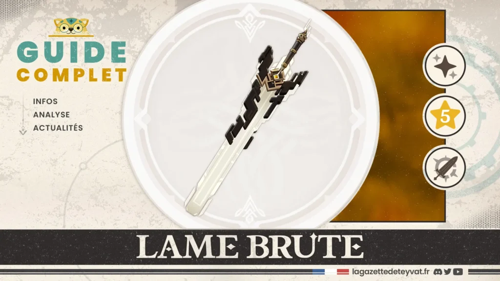 Lame brute Genshin Impact, guide complet, farm, personnages conseillés