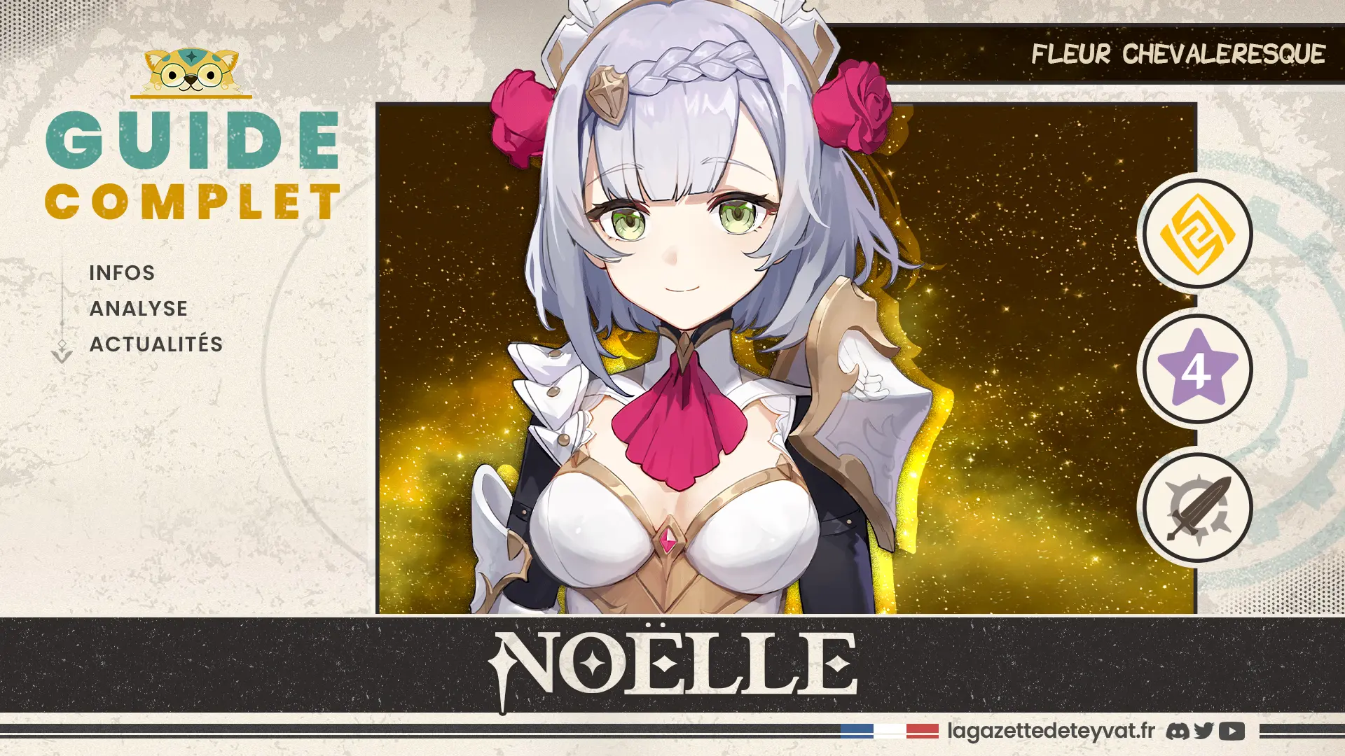 Noëlle Genshin Impact, guide complet, farm, build, synergies, rotations