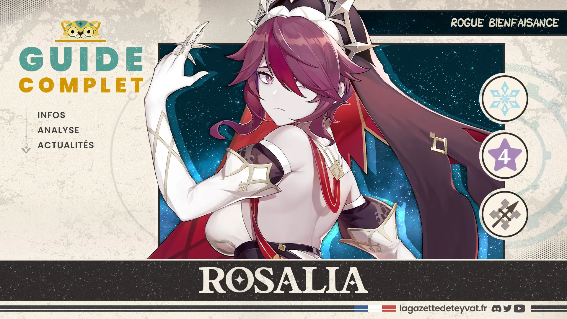 Rosalia Genshin Impact, guide complet, farm, build, synergies, rotations