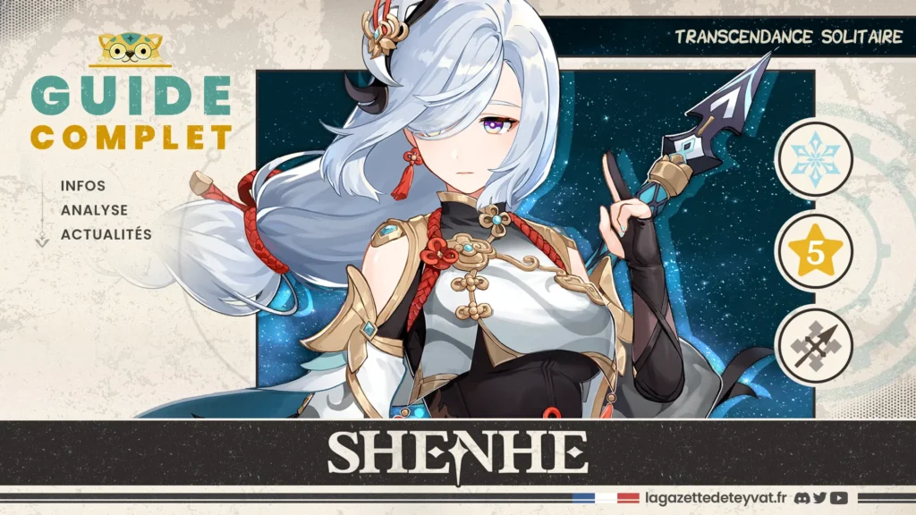 Shenhe Genshin Impact, guide complet, farm, build, synergies, rotations