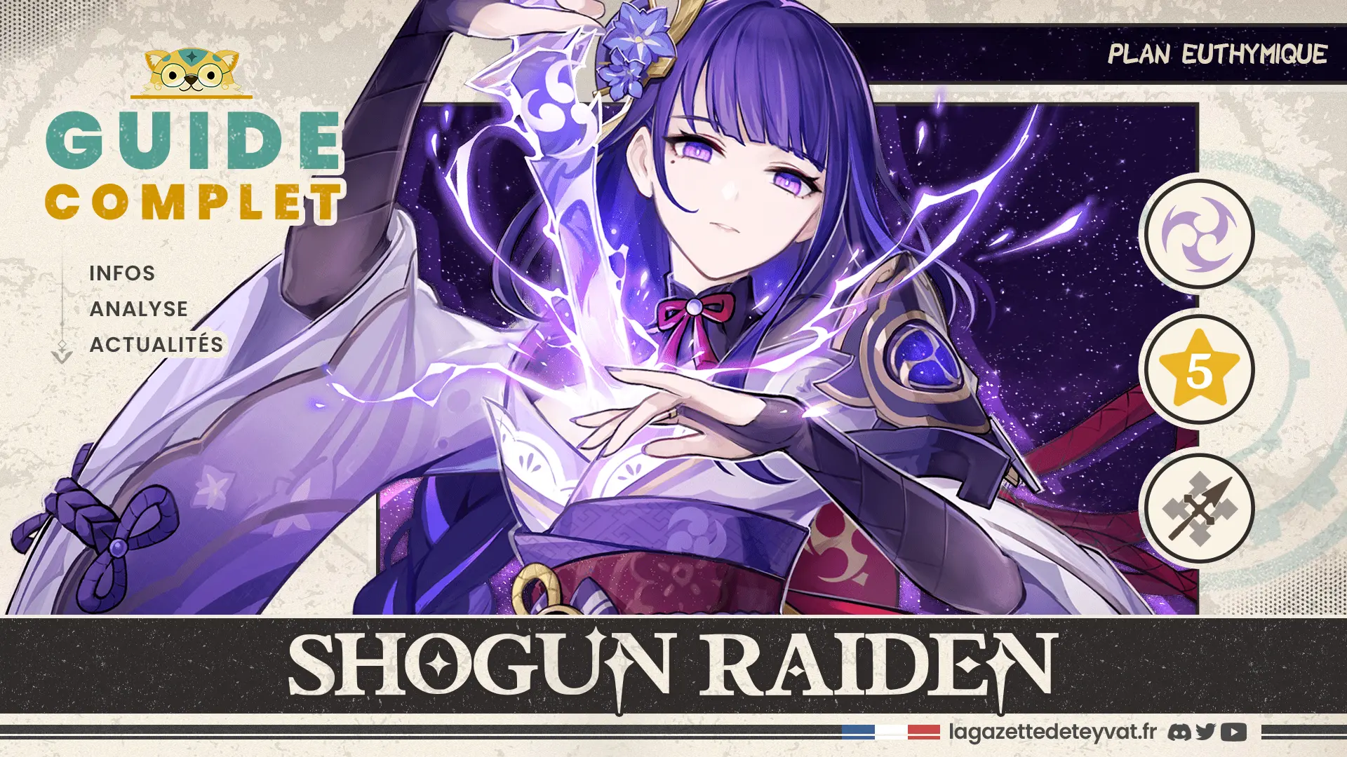 Shogun Raiden Genshin Impact, guide complet, farm, build, synergies, rotations