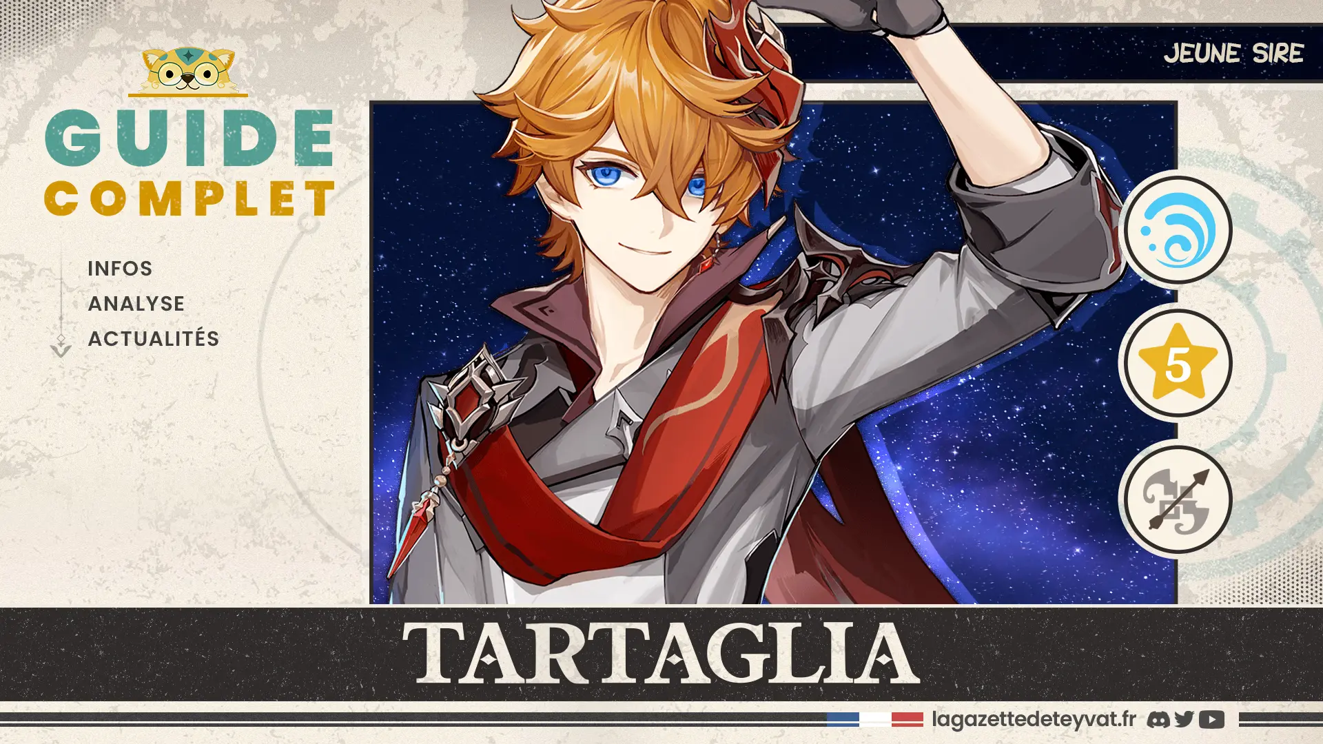 Tartaglia Genshin Impact, guide complet, farm, build, synergies, rotations