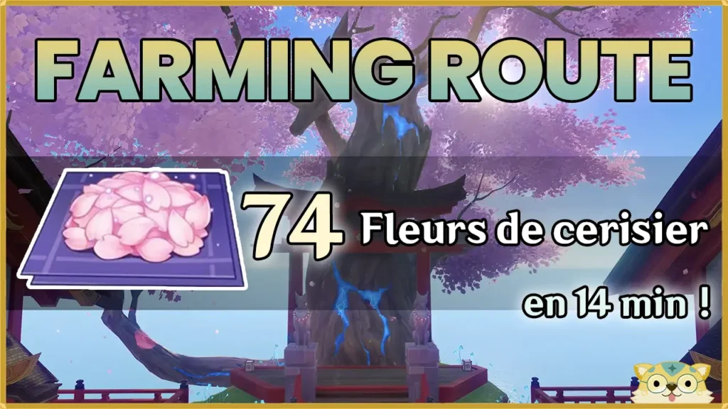 Guide Farming Route Genshin Impact Fleurs de cerisier