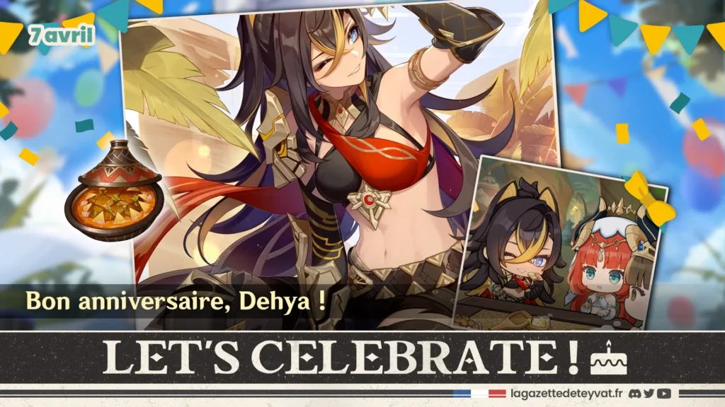 Anniversaire de Dehya sur Genshin Impact