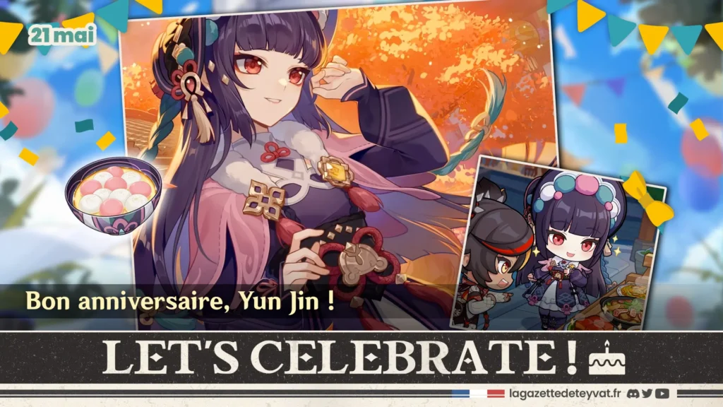 Anniversaire de Yun Jin sur Genshin Impact