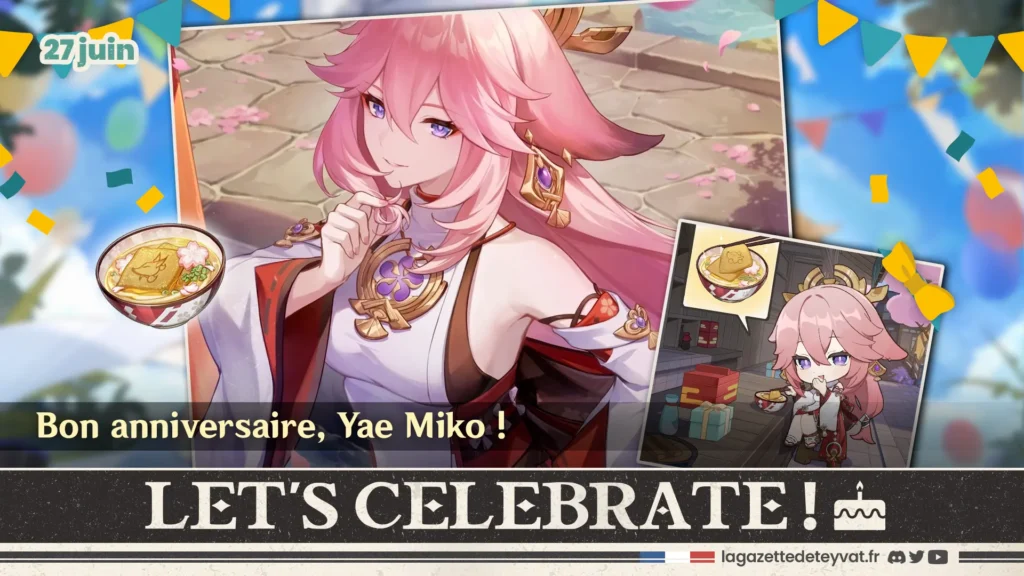 Anniversaire de Yae Miko sur Genshin Impact