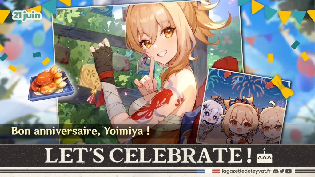 Anniversaire de Yoimiya sur Genshin Impact