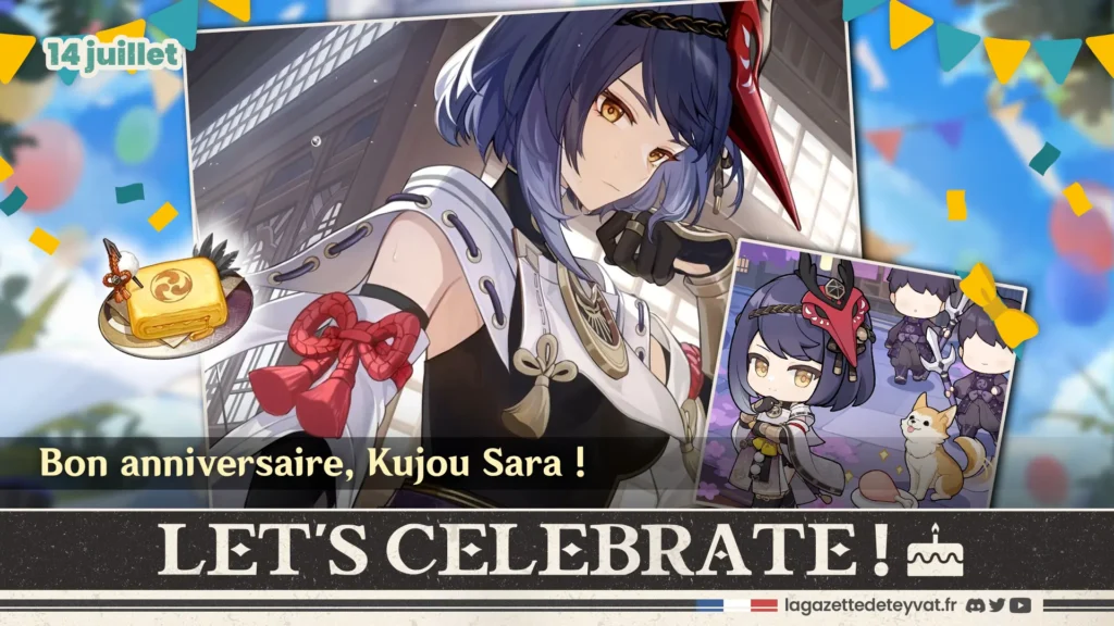 Anniversaire de Kujou Sara sur Genshin Impact