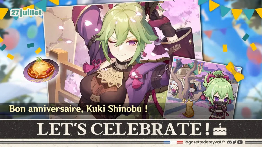 Anniversaire de Kuki Shinobu dans Genshin Impact