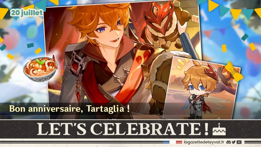 Anniversaire de Tartaglia sur Genshin Impact