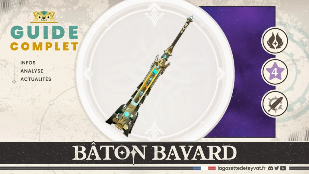 Bâton bavard Genshin Impact, guide complet, farm, personnages conseillés