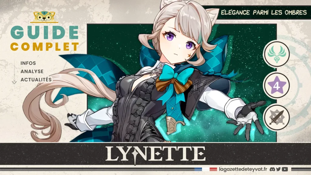 Lynette Genshin Impact, guide complet, farm, build, synergies, rotations
