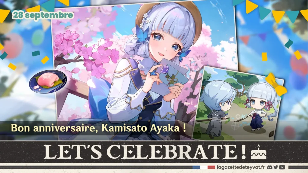 Anniversaire de Kamisato Ayaka sur Genshin Impact