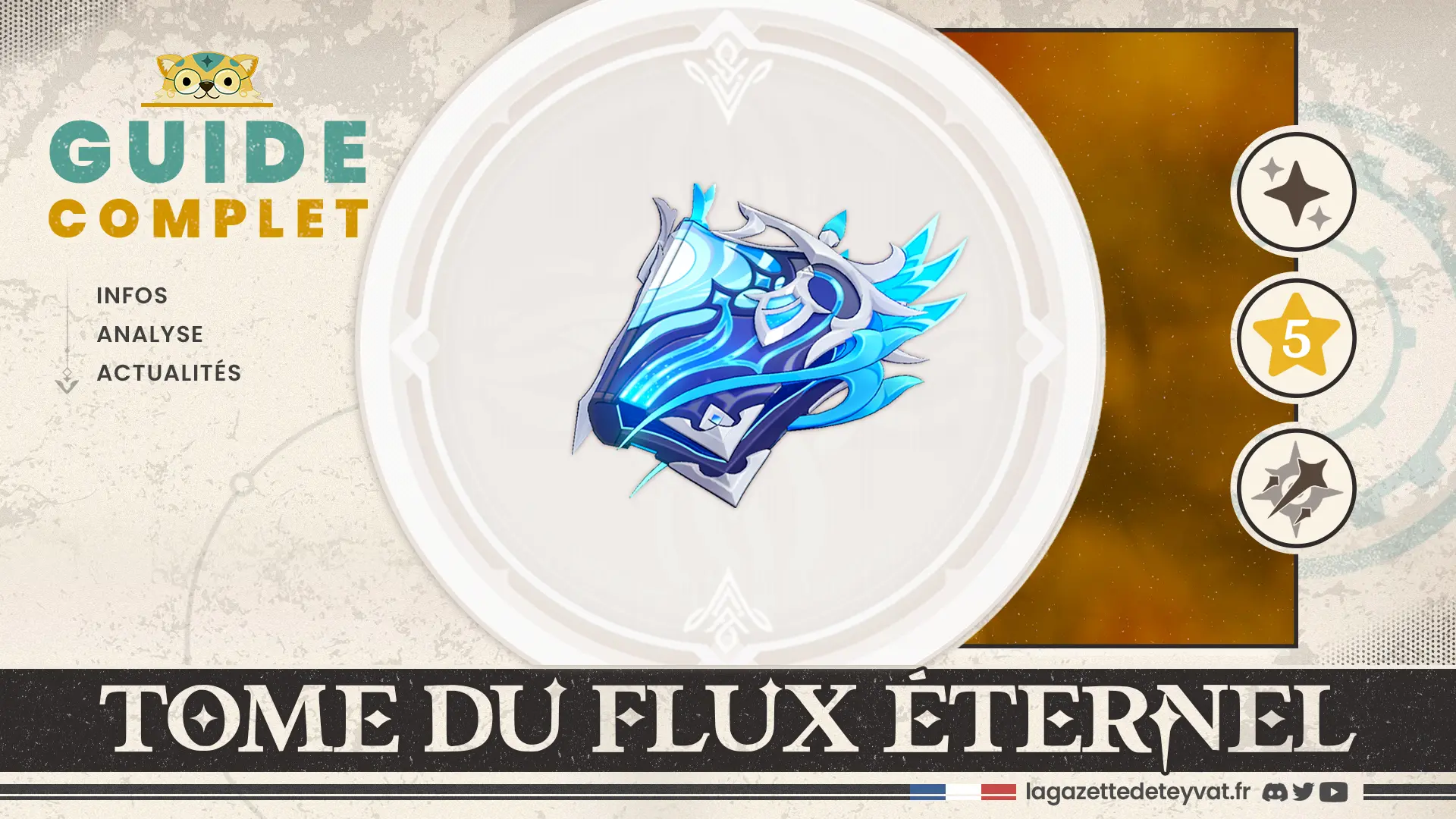 Tome du flux éternel Genshin Impact, guide complet, farm, personnages conseillés