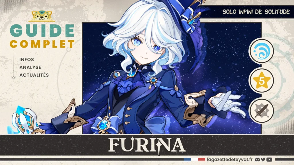 Furina Genshin Impact, guide complet, farm, build, synergies, rotations