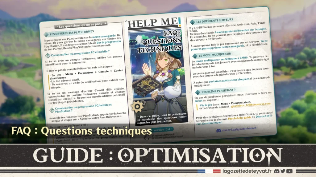 Optimisation Genshin : FAQ Questions techniques