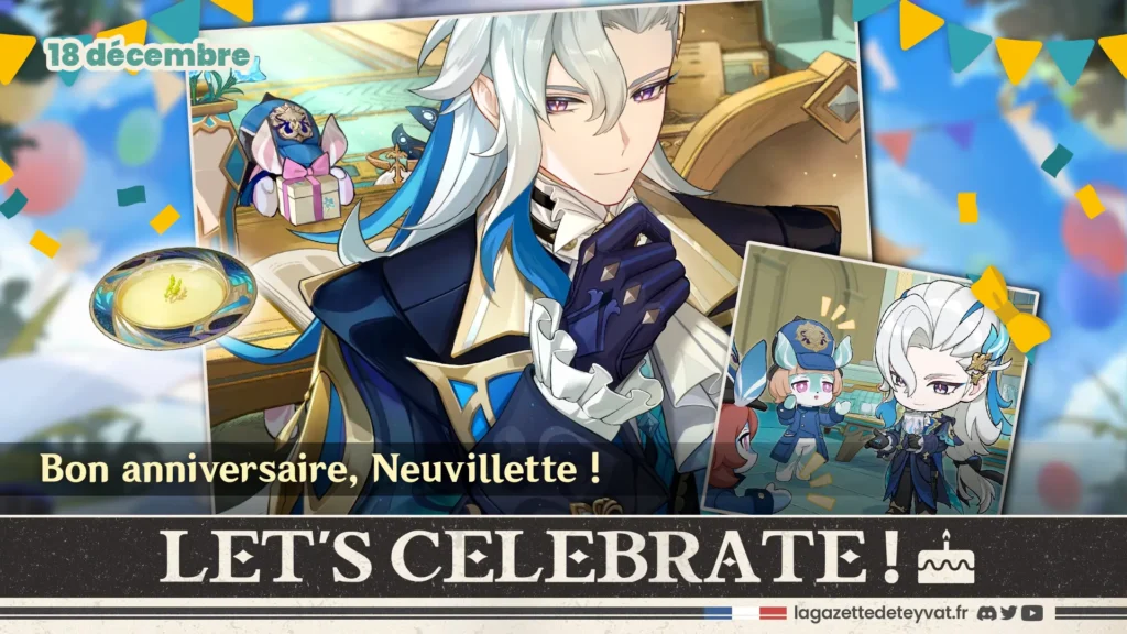 Anniversaire de Neuvillette sur Genshin Impact