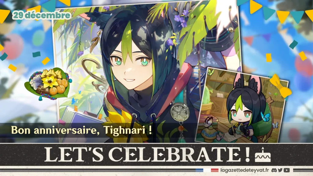 Anniversaire de Tighnari sur Genshin Impact