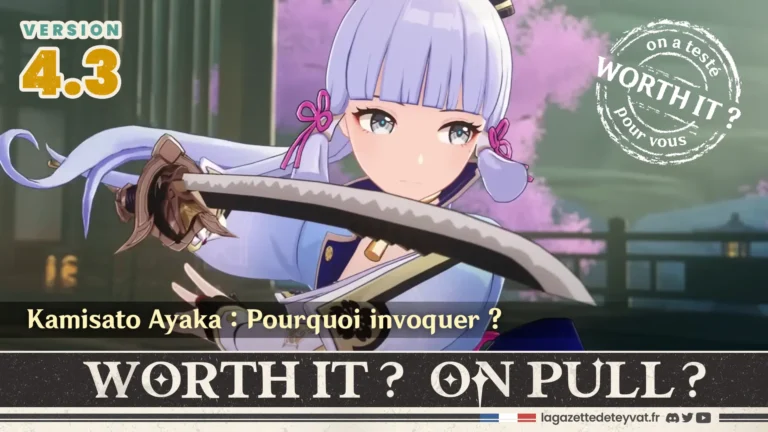 Kamisato Ayaka Genshin Impact, analyse du personnage à invoquer, lore, gameplay et design