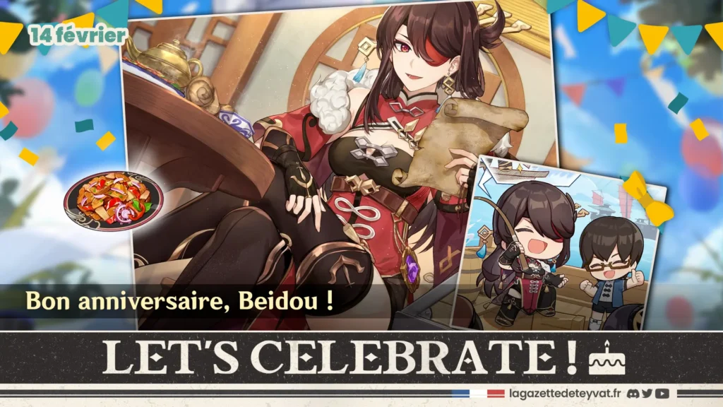 Anniversaire de Beidou sur Genshin Impact