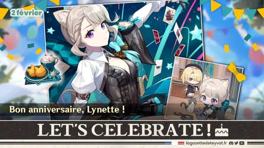 Anniversaire de Lynette sur Genshin Impact