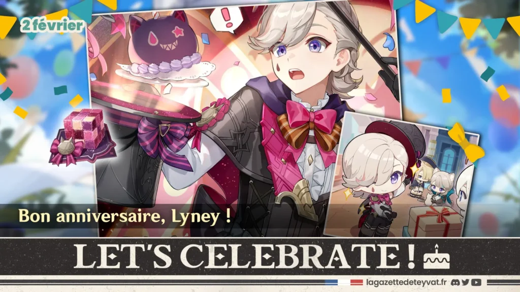 Anniversaire de Lyney sur Genshin Impact