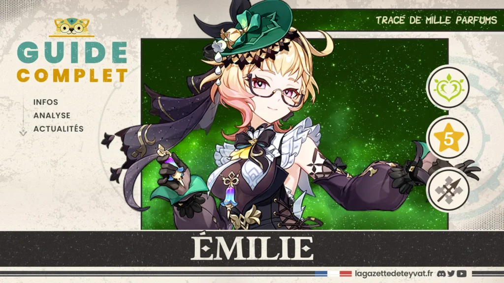 Émilie Genshin Impact, guide complet, farm, build, synergies, rotations