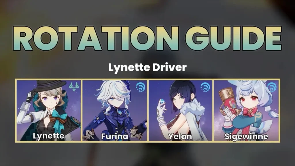 Rotation : Lynette Driver (Furina, Yelan, Sigewinne)