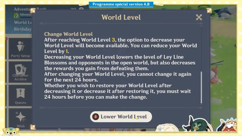 Optimisations Genshin Impact 4.8