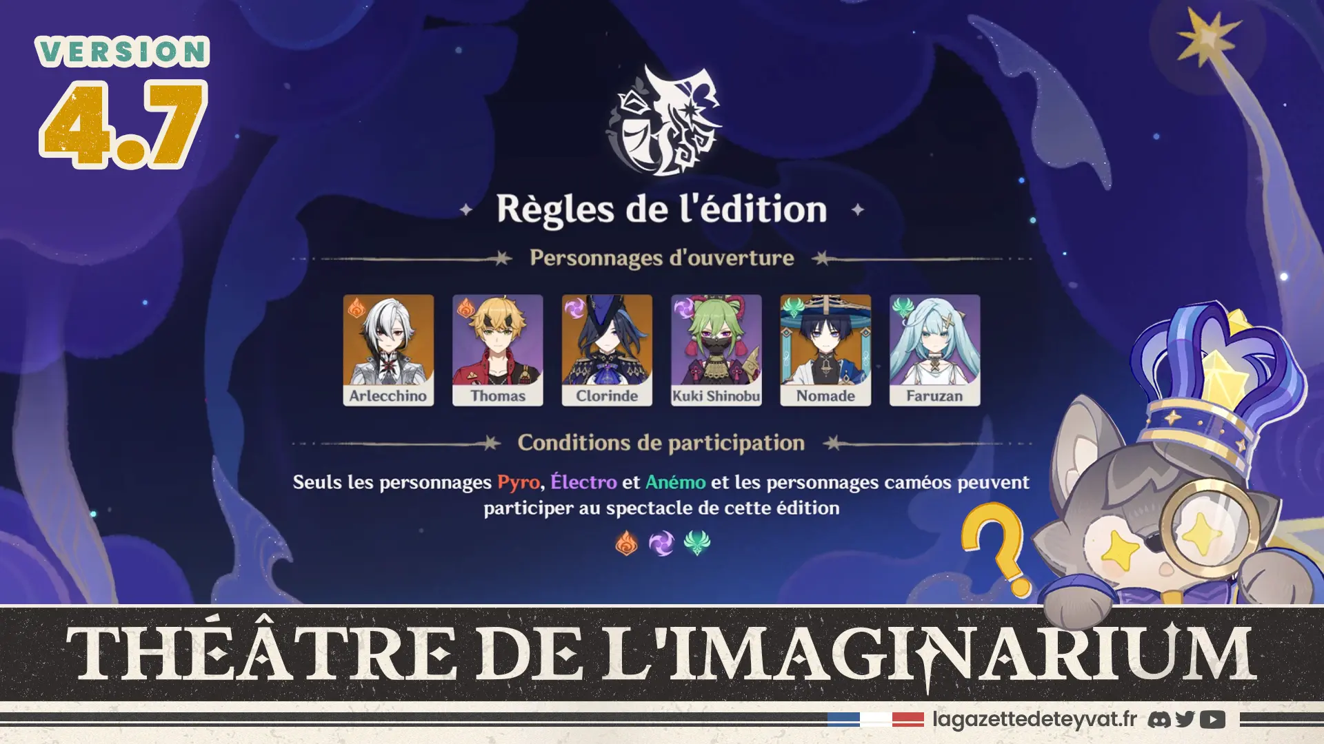 Théâtre de l'imaginarium, Guide des 8 actes, Genshin Impact