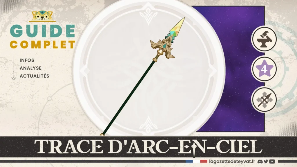 Trace d’arc-en-ciel Genshin Impact, guide complet, farm, personnages conseillés