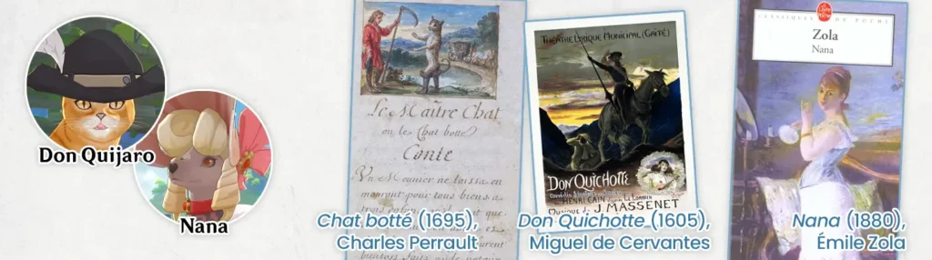 6 — Chat botté, Don Quichotte, Nana, Genshin Impact