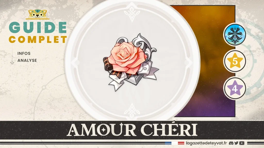 Amour chéri Genshin Impact, guide artéfact