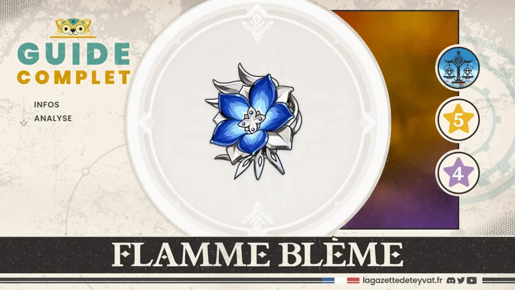 Flamme blême Genshin Impact, guide artéfact