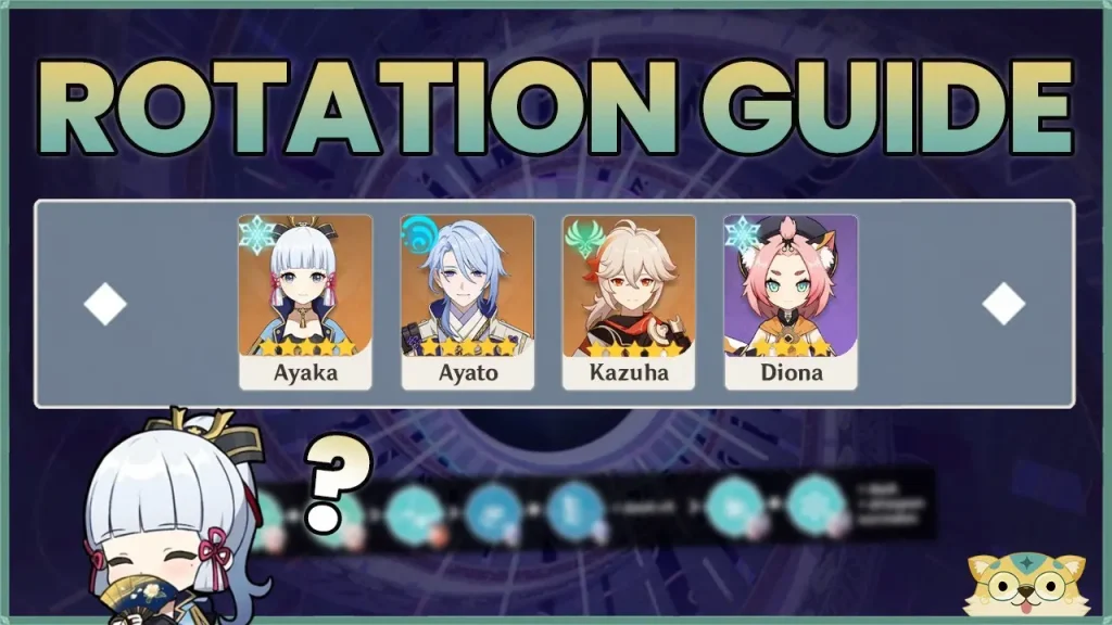 Ayato, Ayaka, Kazuha, Diona