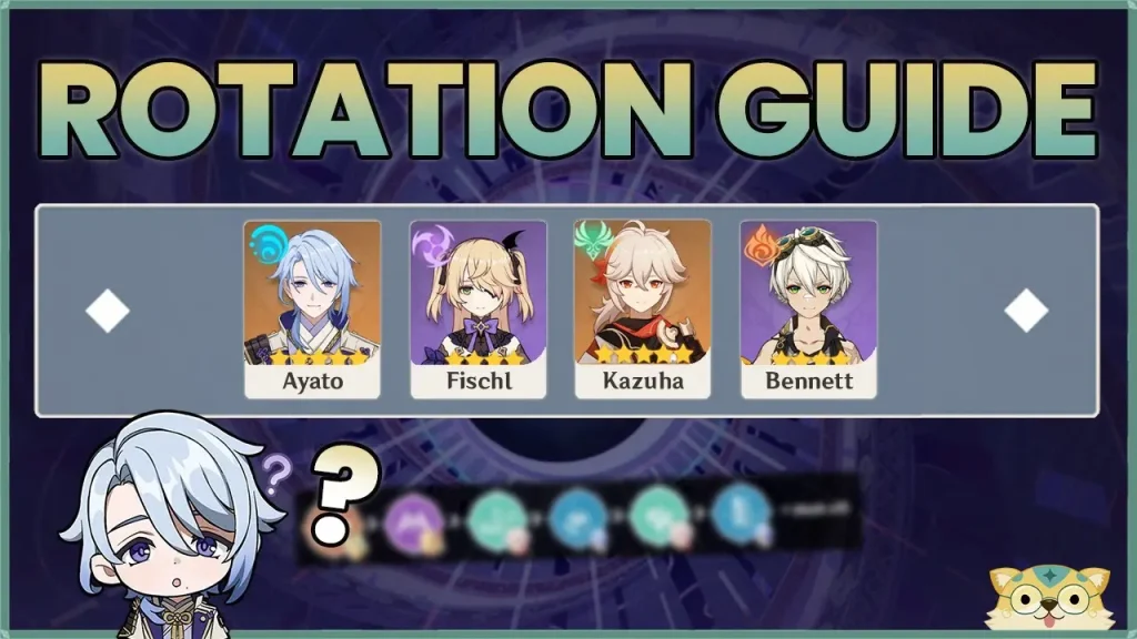 Ayato, Fischl, Kazuha, Bennett