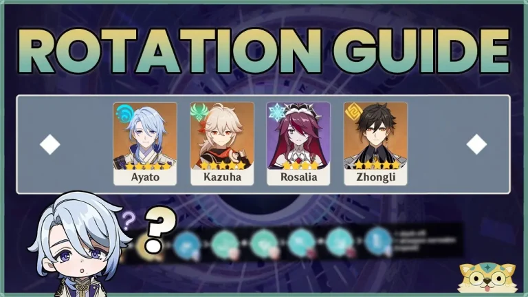 Ayato, Kazuha, Rosalia, Zhongli