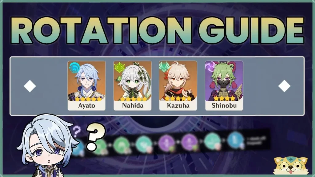 Ayato, Nahida, Kazuha, Shinobu