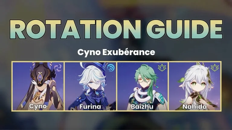 Cyno, Furina, Baizhu, Nahida