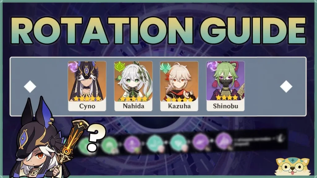 Cyno, Nahida, Kazuha, Shinobu