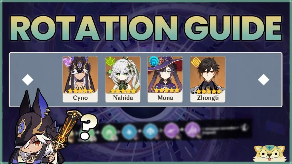 Cyno, Nahida, Mona, Zhongli