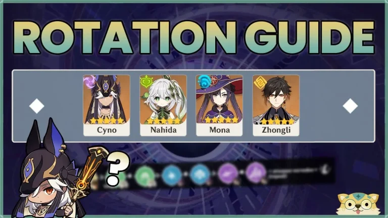 Cyno, Nahida, Mona, Zhongli