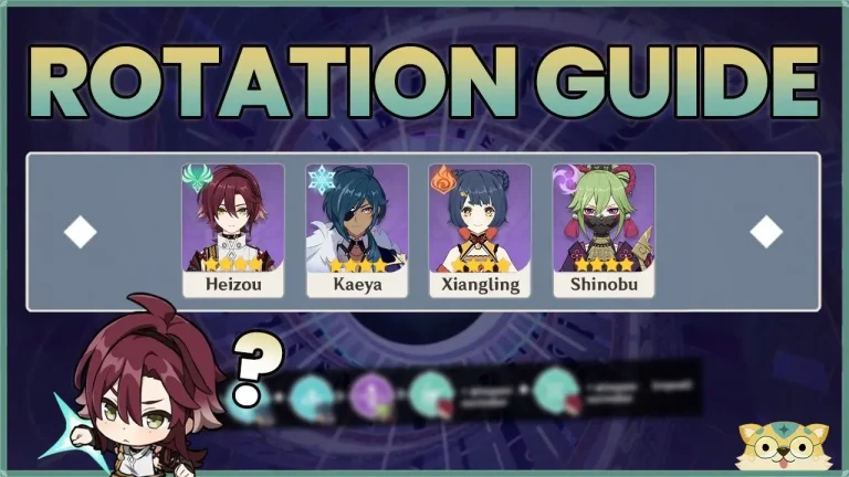 Heizou, Kaeya, Xiangling, Shinobu