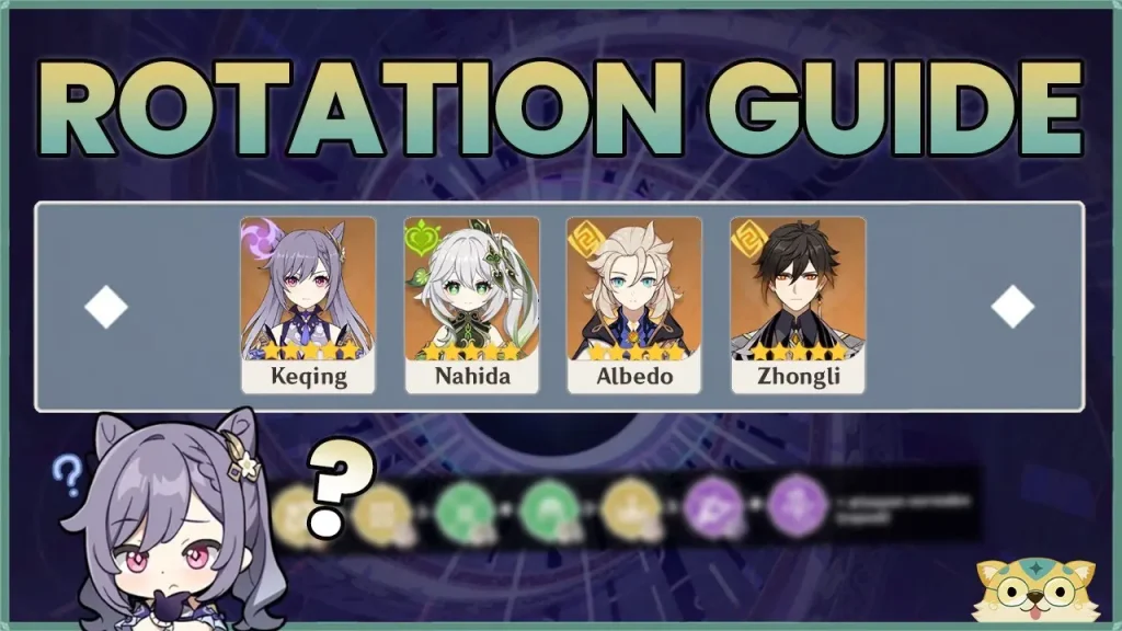 Keqing, Nahida, Albedo, Zhongli