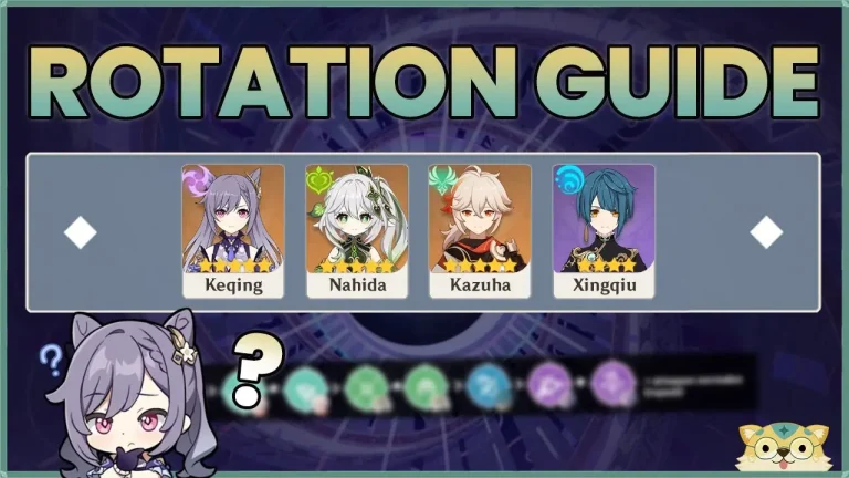 Keqing, Nahida, Kazuha, Xingqiu