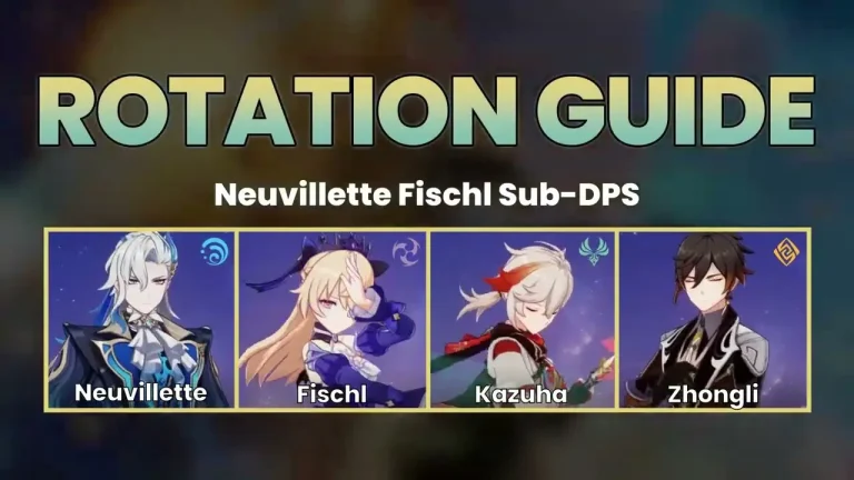 Neuvillette, Fischl, Kazuha, Zhongli