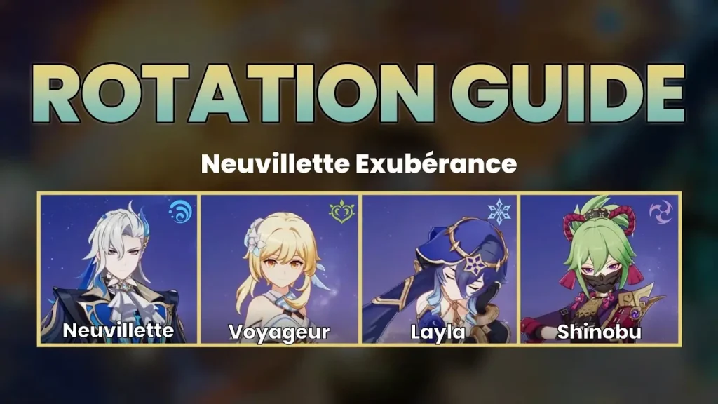 Neuvillette, Voyageur Dendro, Layla, Kuki Shinobu